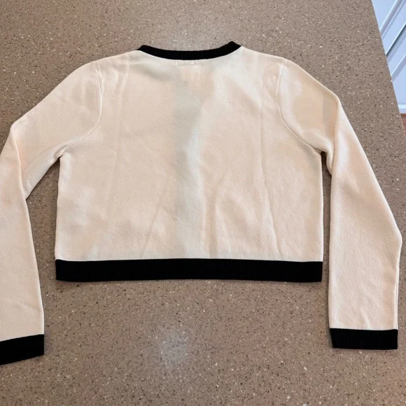 NWT H&M Cream and Black Cardigan Sweater - Picture 8 of 9